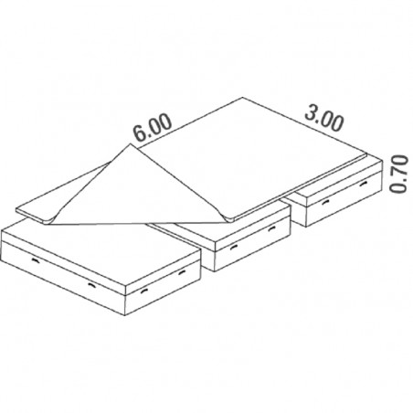 DIMASPORT INTERCLUB HIGH JUMP LANDING SYSTEM 6.00 X 3.00 X 0.70M