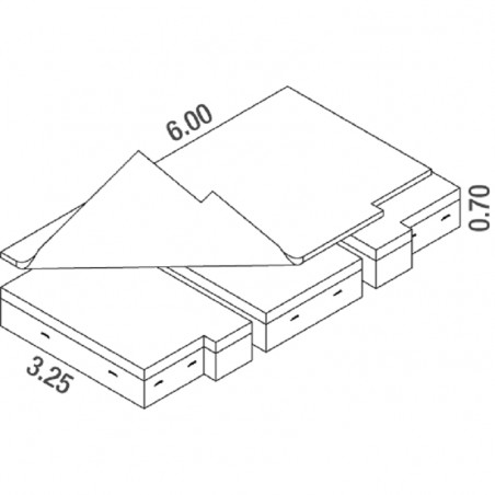 CHALLENGER DIMASPORT HIGH JUMP LANDING SYSTEM 6.00 X 3.25/3.00 X 0.70M