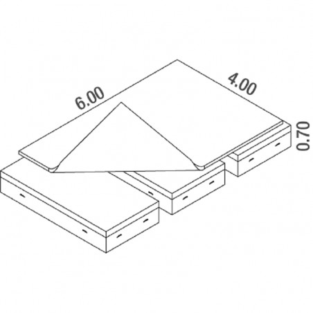 INTERNATIONAL HIGH JUMP LANDING SYSTEM 6.00 X 4.00 X 0.70M