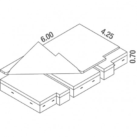 CHALLENGER HIGH JUMP LANDING SYSTEM CERTIFIED WORLD ATHLETICS 6.00 X 4.25/4.00 X 0.70M