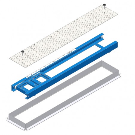 RAIL TO BE EMBEDDEDWITH SLIDING CART AND COVER