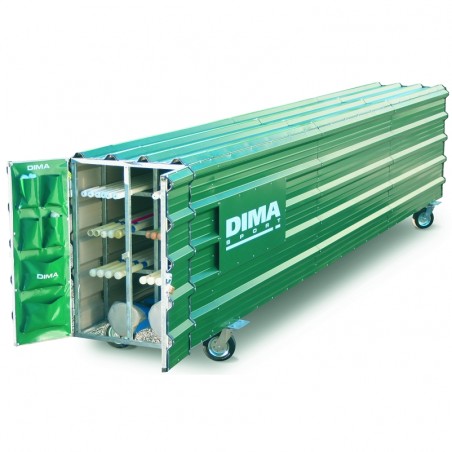 SET OF 4 SWIVELLING WHEELS WITH BREAKING SYSTEMFOR POLE STACKING SHED