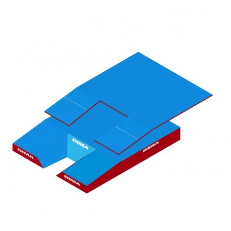 DIMASPORT CLUB POLE VAULT LANDING SYSTEM6.30 X 5.00 X 0.80/0.50 M