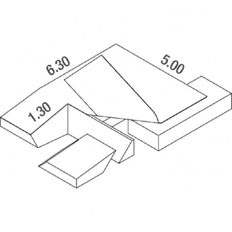 DIMASPORT CLUB POLE VAULT LANDING SYSTEM6.30 X 5.00 X 0.80/0.50 M