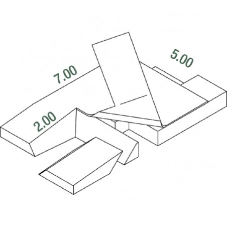MATELAS PERCHE MEETING DIMASPORT7.00 X 5.00 X 0.80/0.50M