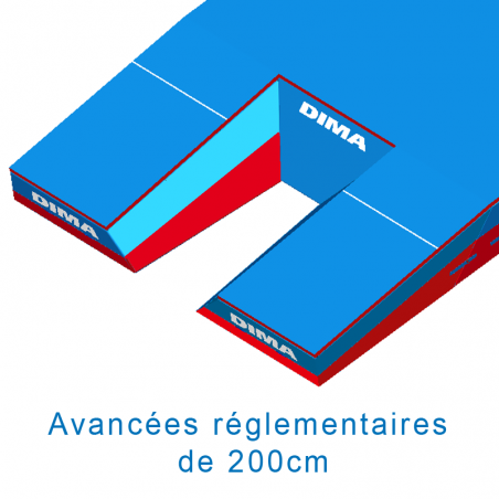 MEETING DOUBLE-FRONT DIMASPORT POLE VAULT LANDING SYSTEM10.00 X 5.00 X 0.80/0.50M