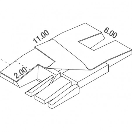 INTERNATIONAL DOUBLE-FRONT UP&DOWN POLE VAULT LANDING SYSTEM 11.00 X 6.00 M