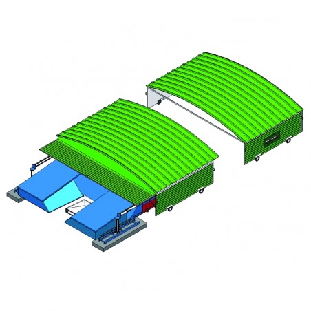 SHED FOR CLUB POLE-VAULT LANDING SYSTEM FOR 6.30 X 5 M MATS