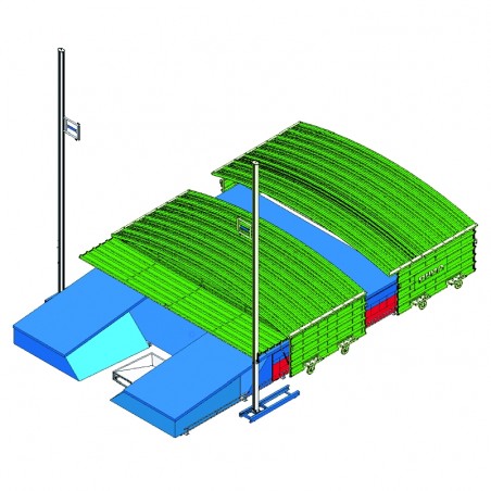 SHED FOR CLUB POLE-VAULT LANDING SYSTEM FOR 6.30 X 5 M MATS
