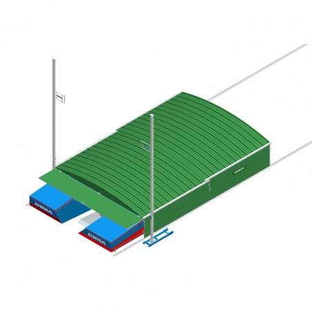 SHED FOR MEETING POLE-VAULT LANDING SYSTEM FOR 7.00 X 5.00 M MATS