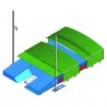 SHED FOR MEETING POLE-VAULT LANDING SYSTEM FOR 7.00 X 5.00 M MATS