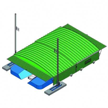 SHED FOR REVERSIBLE POLE-VAULT LANDING SYSTEM FOR 7.00 X 5.00 M MAT