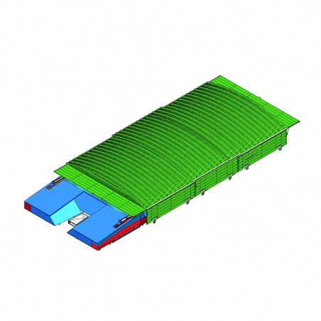 INTEGRAL SHED  FOR INTERNATIONAL DOUBLE-FRONT UP&DOWN POLE-VAULT LANDING SYSTEM OF 11.00 X 6.00 M