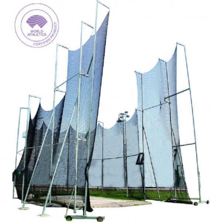 WORLD ATHLETICS GALVANIZED STEELHAMMER CAGE WITH GROUND SLEEVES