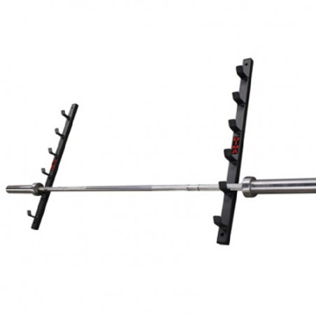 WALL MOUNTED BARBELL HOLDER6 OLYMPIC BARBELLS