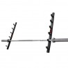 WALL MOUNTED BARBELL HOLDER6 OLYMPIC BARBELLS