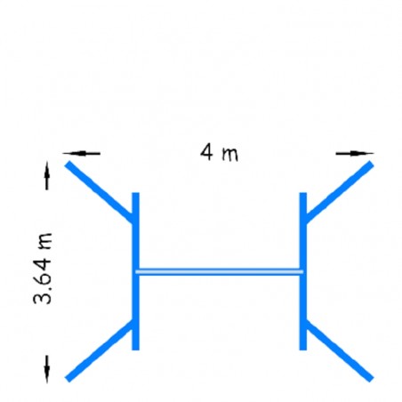 GYMNASTIC FREE-STANDING HORIZONTAL BAR WITHOUT CABLES