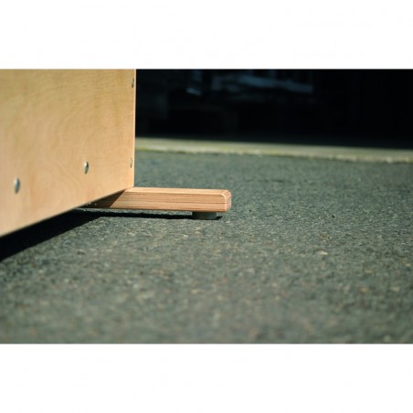 PLINTH BOIS DROIT DE GYMNASTIQUEAVEC ROULETTES INTÉGRÉES150 X 50 X 110 CM