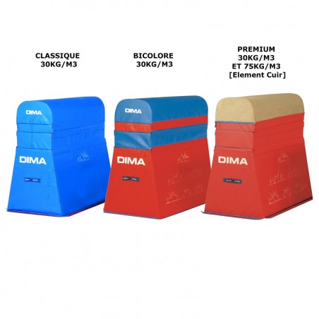 MAXI CHEVAL DE SAUT DE GYMNASTIQUEEN MOUSSE DIMASPORT150 X 80 X 140 CM