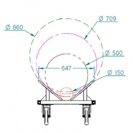 ROLL-UP TRACK'S TRANSPORT TROLLEY