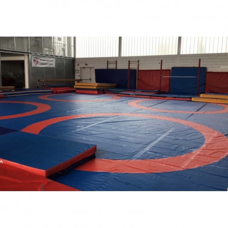 REVERSIBLE EDUCATIONAL WRESTLING MAT COVER1 CIRCLE / 4 CIRCLES