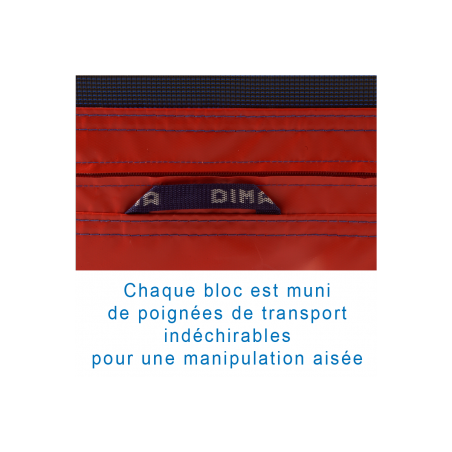 MATELAS DE RECEPTION DIMASPORTMONOBLOC JUXTAPOSABLE AVEC SANGLE