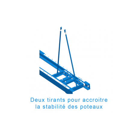 POLE-VAULT RAIL WITH SLIDING CART TO BE FIXED OR EMBEDDED PER LINEAR METER