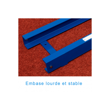POLE-VAULT RAIL WITH SLIDING CART TO BE FIXED OR EMBEDDED PER LINEAR METER