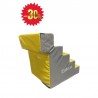 BON PLAN - ESCALIER 5 MARCHES JAUNE ET GRIS 78 X 60 X 70 CM