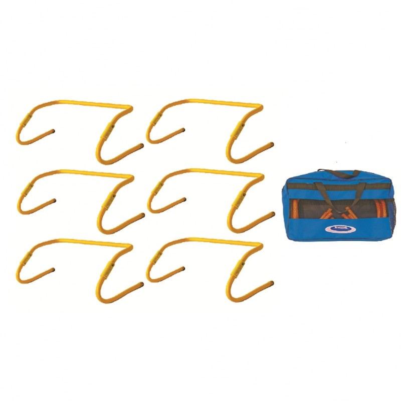 HAIES DE VELOCITE PLIABLES DOUBLE HAUTEUR 30 ET 50 CMLE LOT DE 6